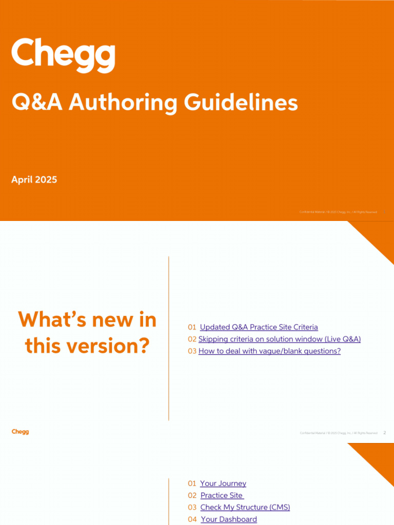 Q&A Authoring Guidelines Overview | PDF | Multiple Choice