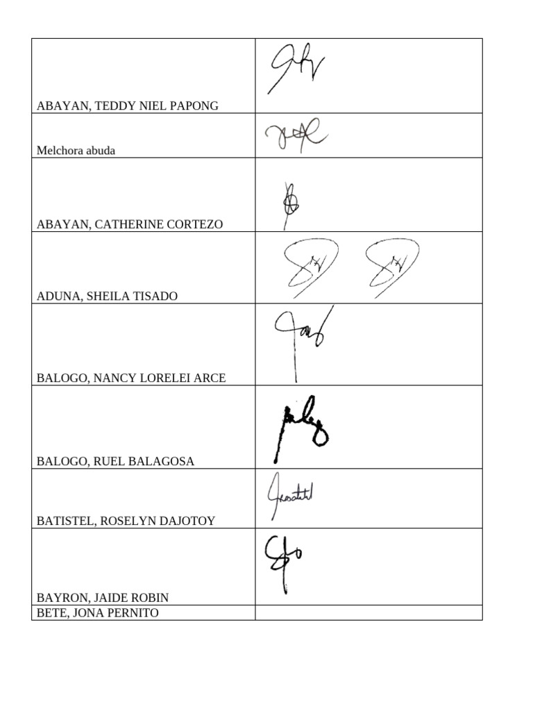 Signatures | PDF