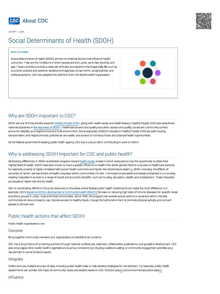 Understanding Social Determinants of Health | PDF | Public Health ...