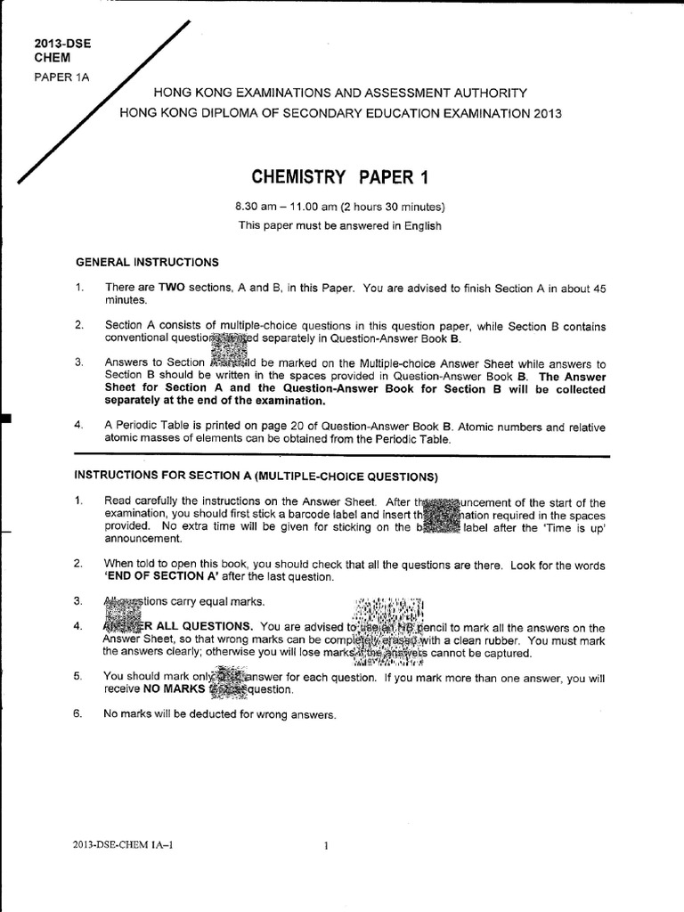 2013 Chem P1 e | PDF