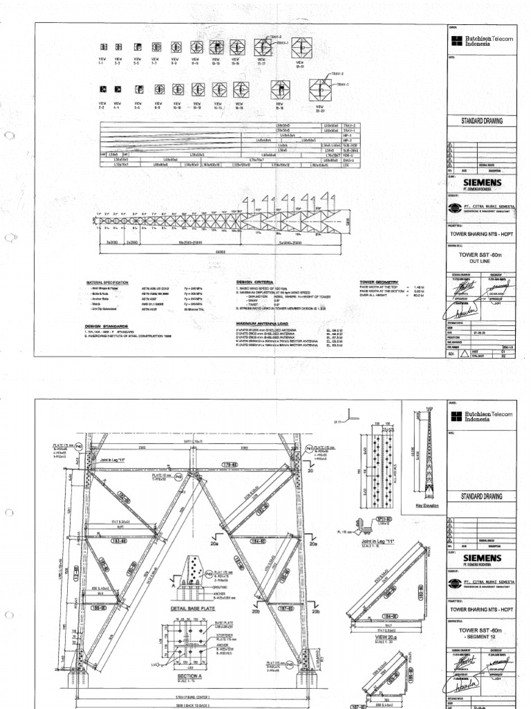60m Erection Drawing | PDF