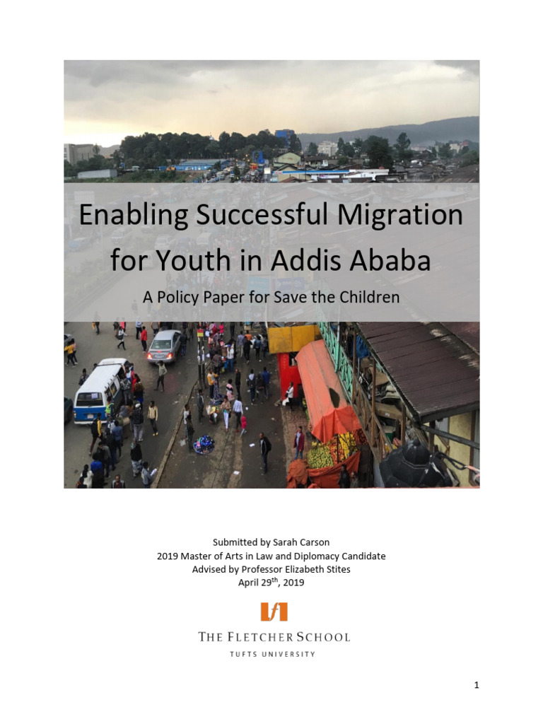 Enabling Successful Migration For Youth in Addis Ababa Thesis | PDF ...