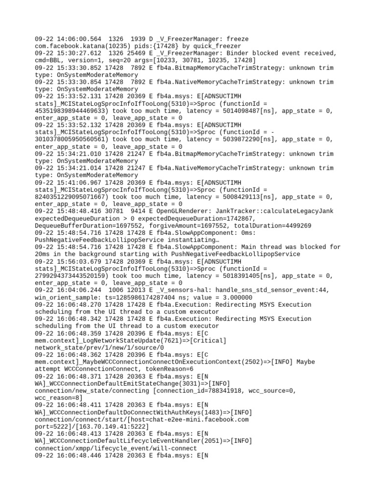 Facebook App Performance Logs Analysis | PDF | Software | Operating ...