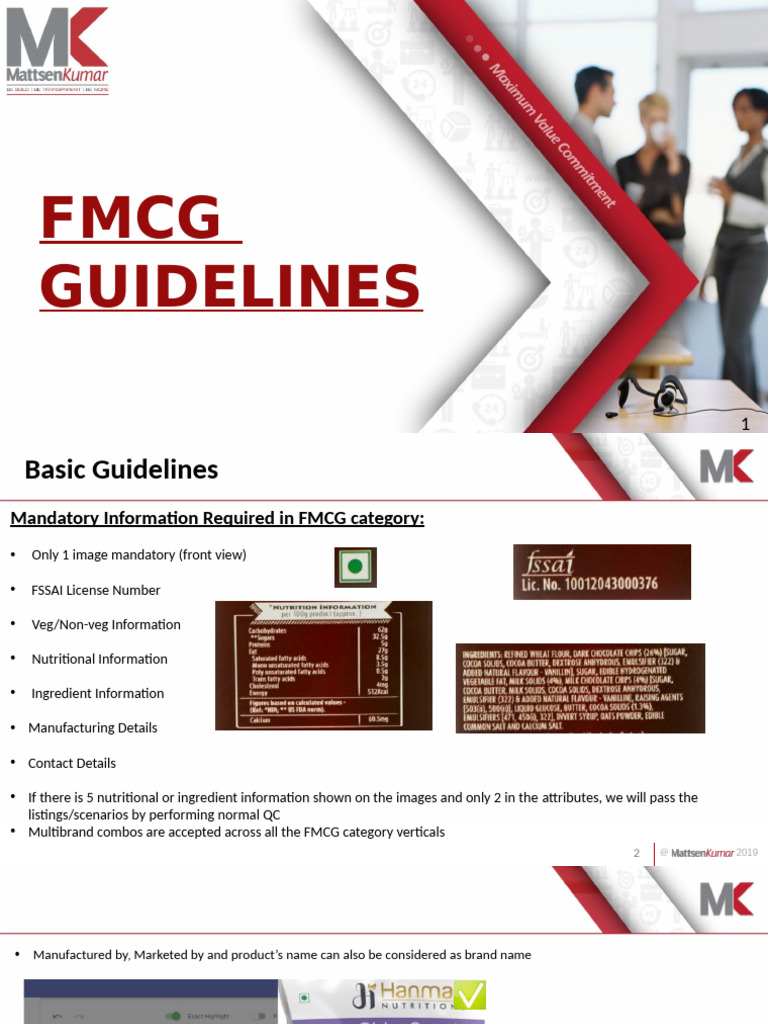 FMCG Guidlines (2021) | PDF | Foods | Drink