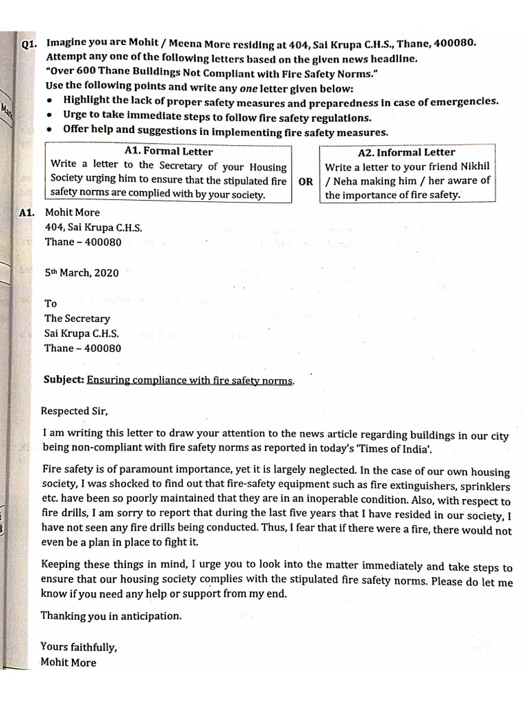 Eng Letter Writing (18.09.25) | PDF