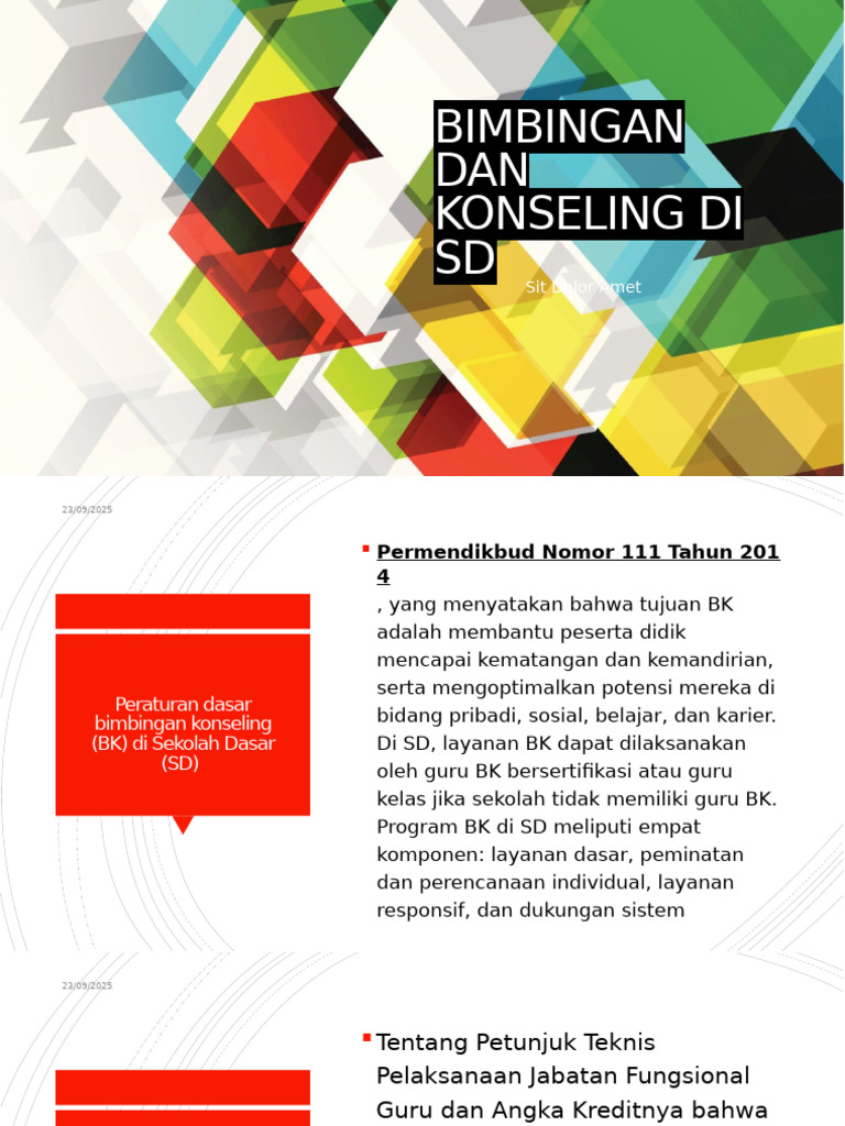 P 4 Bimbingan Dan Konseling Di SD | PDF