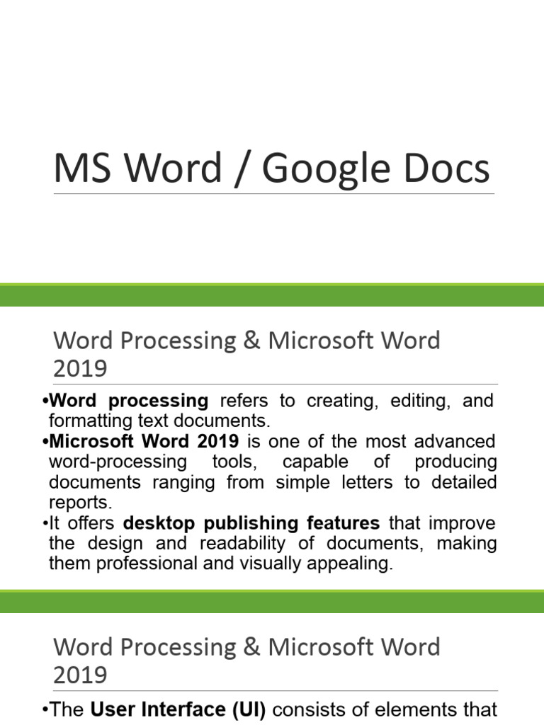 Microsoft Word 2019 User Guide | PDF | Microsoft Word | Window (Computing)