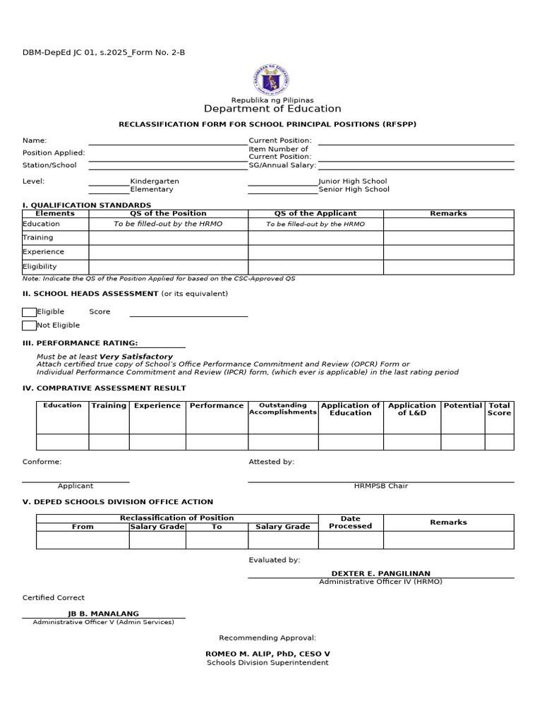 Annex B-2 - RFSPP - Dbm-Deped JC 01, s.2025 - Form No. 2-b | PDF ...