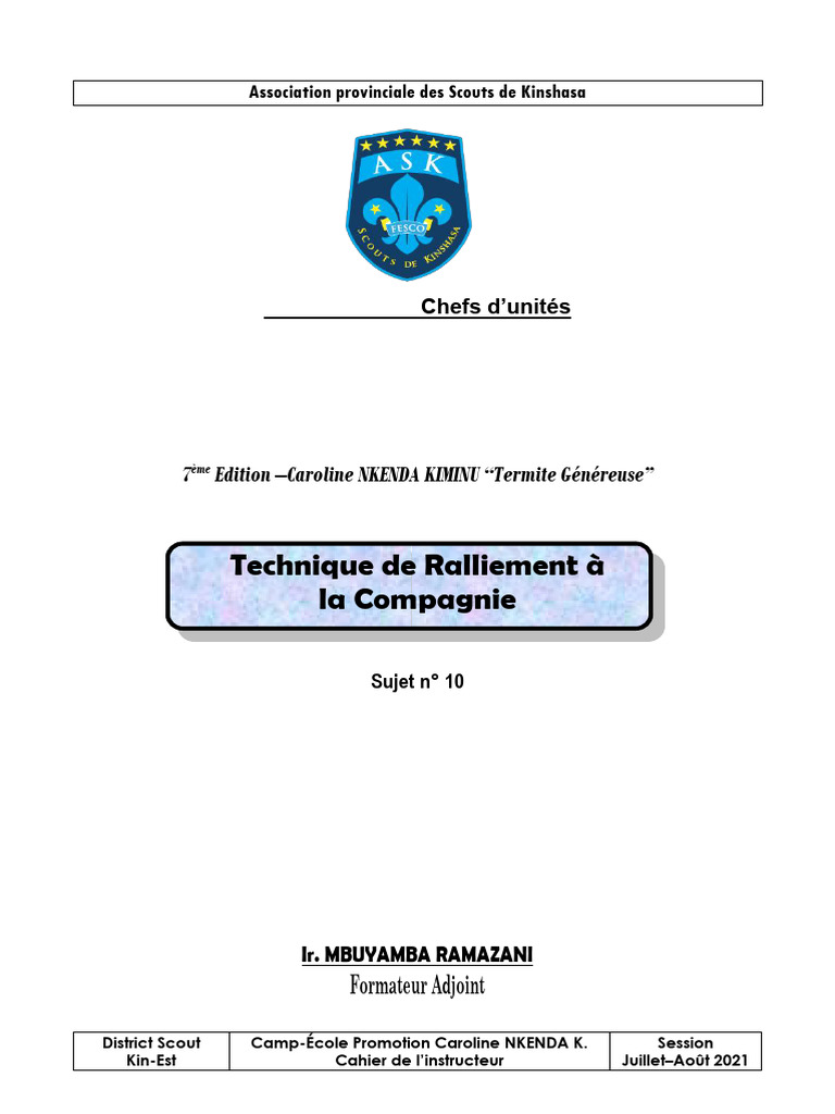 Techniques de Ralliement Scout | PDF