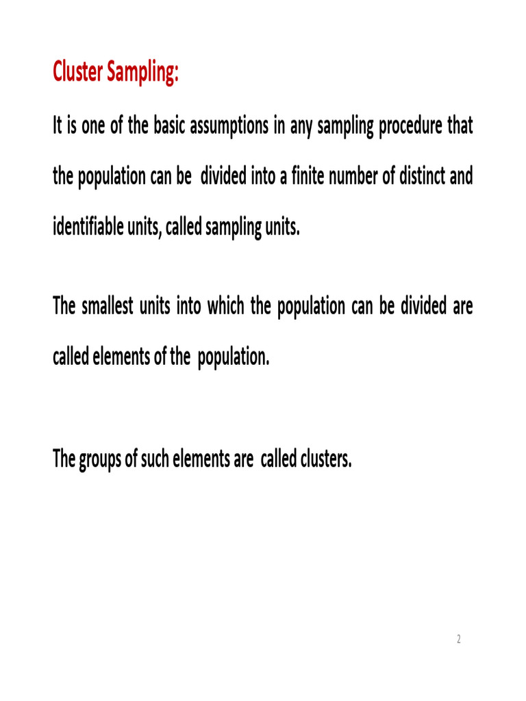 Cluster vs. Area Sampling Explained | PDF | Sampling (Statistics ...