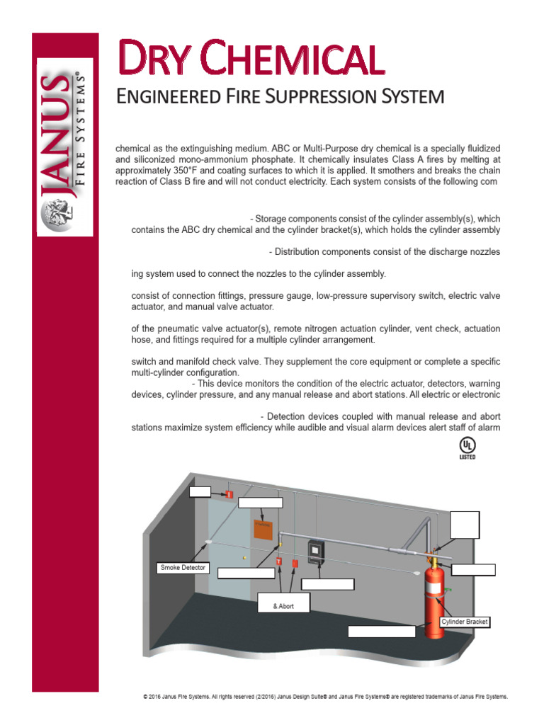 Engineered Dry Chemical Fire Suppression System | PDF | Valve | Actuator
