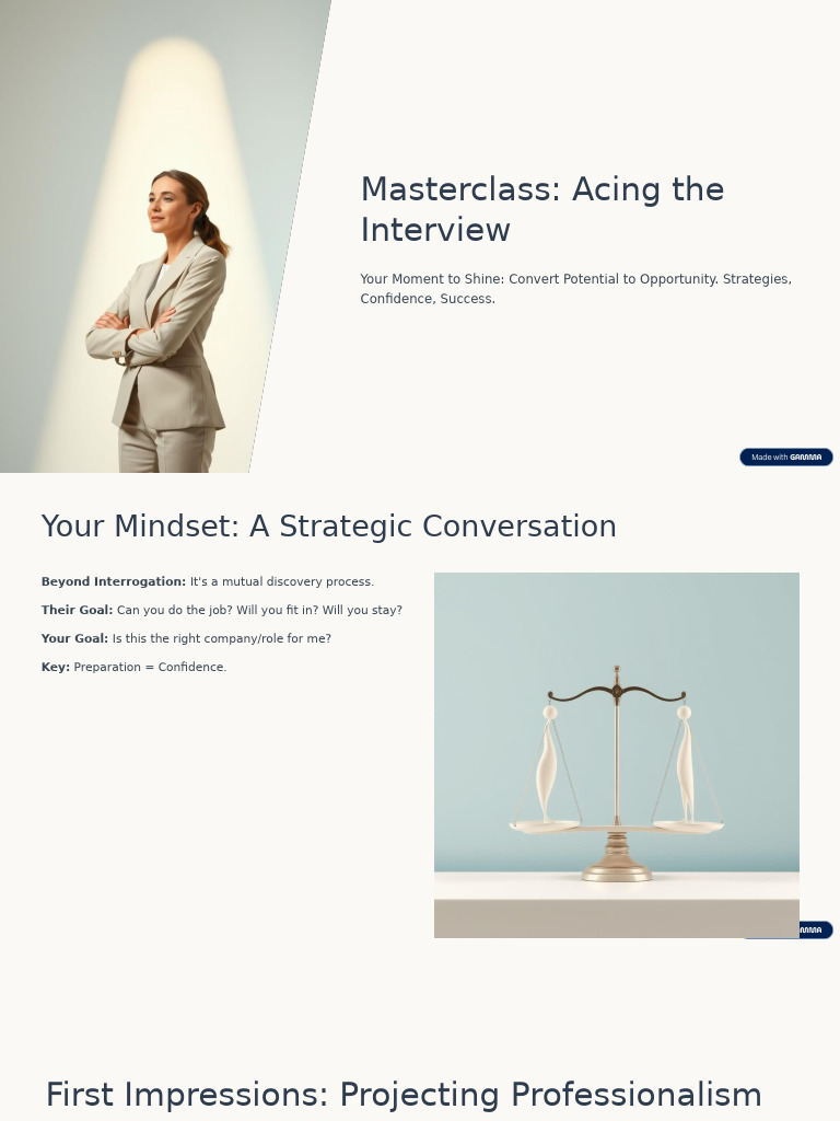 Masterclass: Interview Success Strategies | PDF | Cognition | Learning