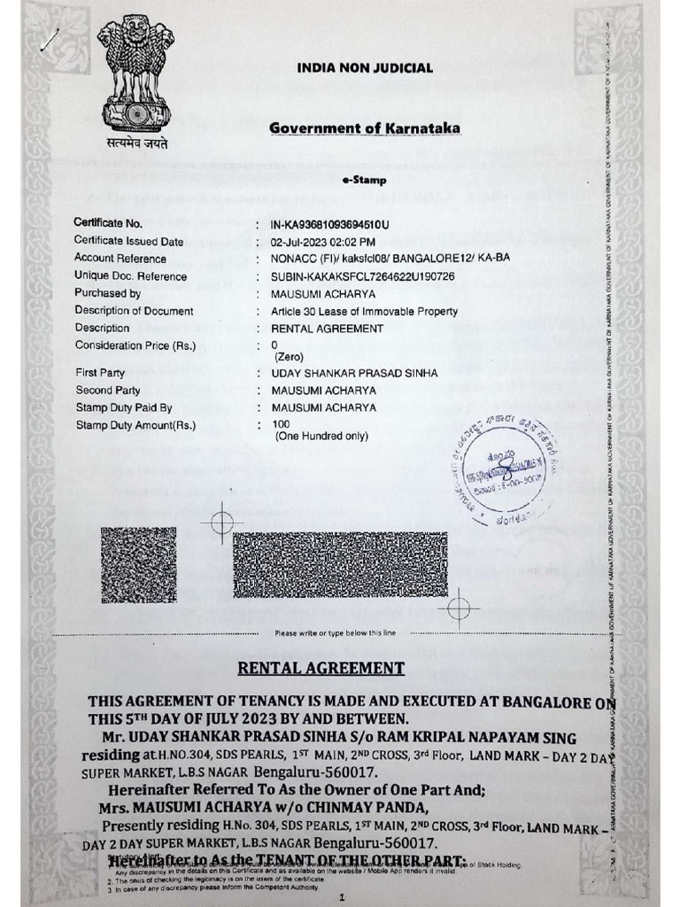 2023 Rental Agreement | PDF