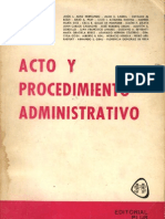 Acto y Procedimiento Administrativo - Varios Autores