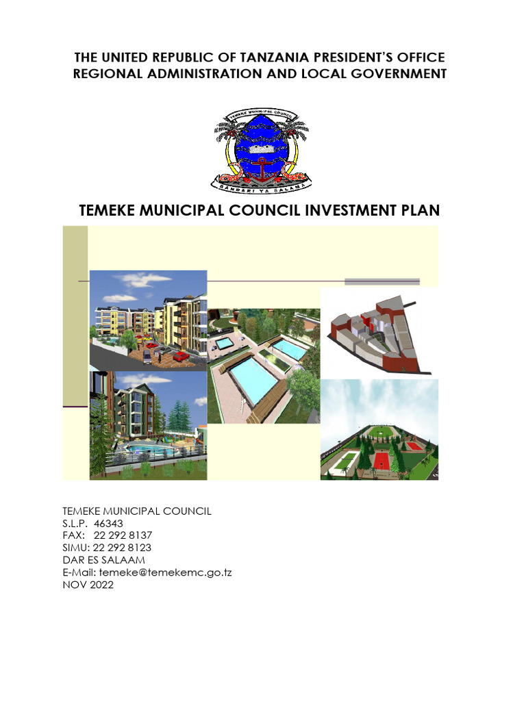 Temeke Municipal Council Investment Plan | PDF | Tanzania | Swot Analysis