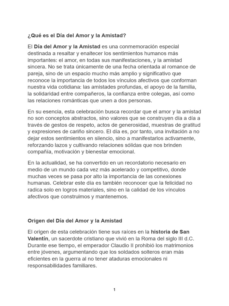 Día del Amor y la Amistad en Colombia | PDF | Amor | Amistad