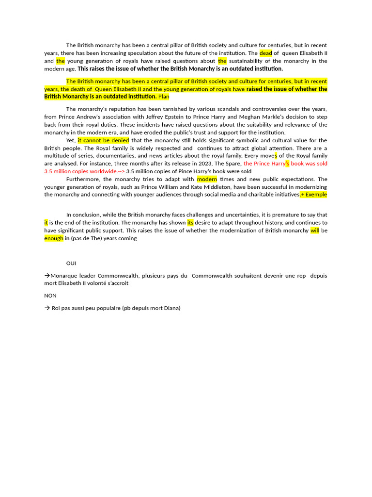 The British monarchy et inversion | PDF | Royalties | Monarchy Of The ...