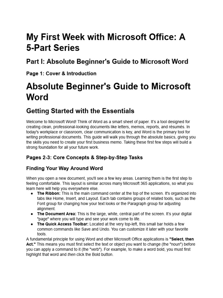 Beginner's Guide to Microsoft Word | PDF | Microsoft Excel | Microsoft Word