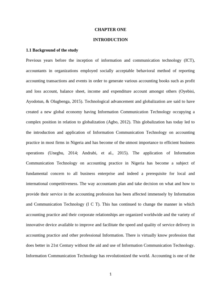 Impact of ICT on Accounting in Nigeria | PDF | Taxes | Audit