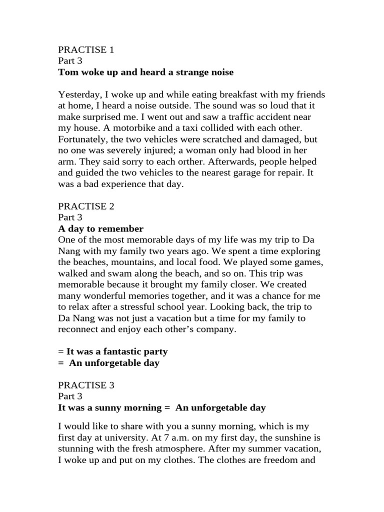 Memorable Life Experiences and Lessons | PDF