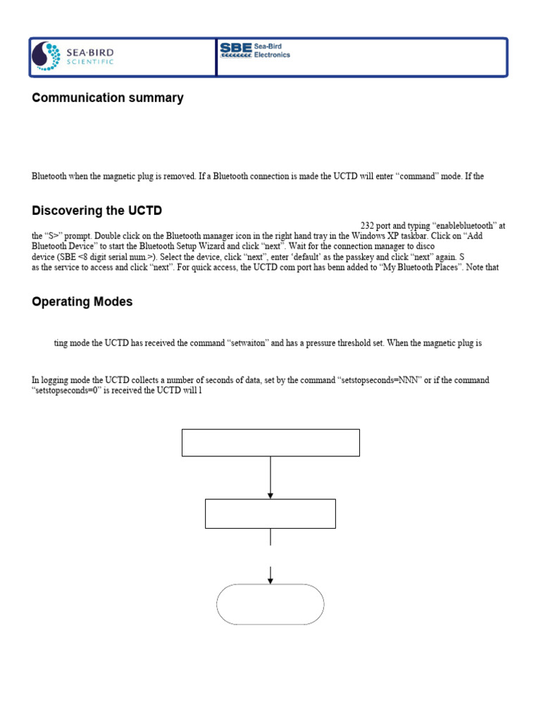 UCTD Communication and Operation Guide | PDF | Bluetooth | Computer ...