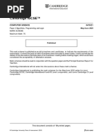 Cambridge IGCSE Computer Science Mark Scheme | PDF | Network Packet ...