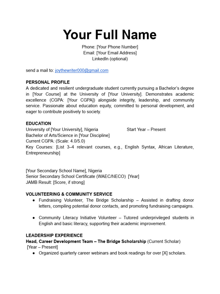CV Sample | PDF