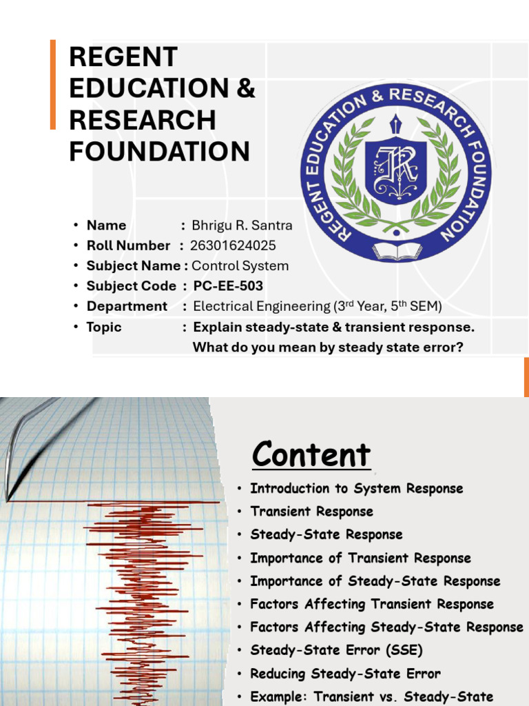 Steady-State and Transient Response Explained | PDF | Steady State ...