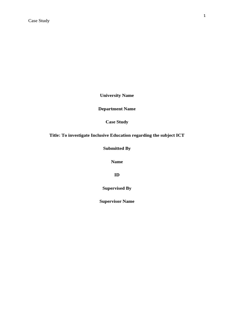 Final Case Study of Psychology | PDF | Educational Technology ...