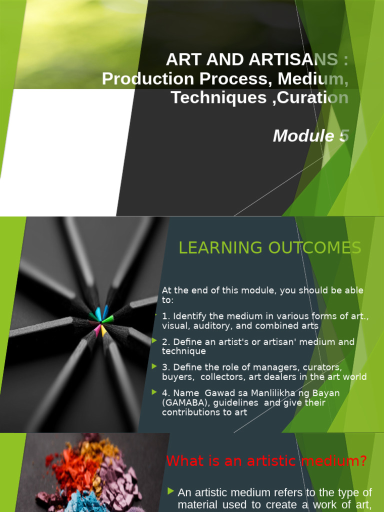 Module 5 - Art and Artisans | PDF | Paintings | The Arts