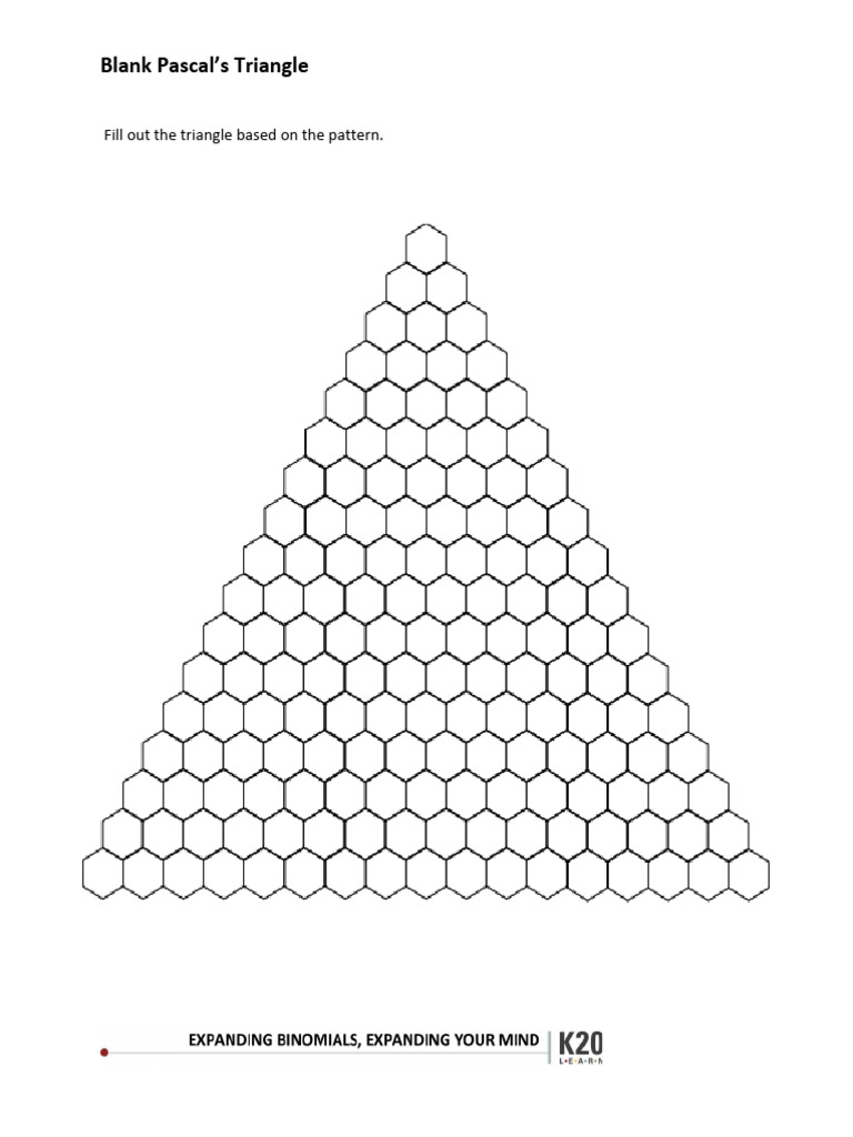 Blank Pascal S Triangle Expanding Binomials | PDF