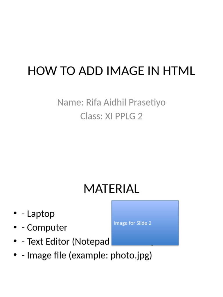 Add Images in HTML: Step-by-Step Guide | PDF
