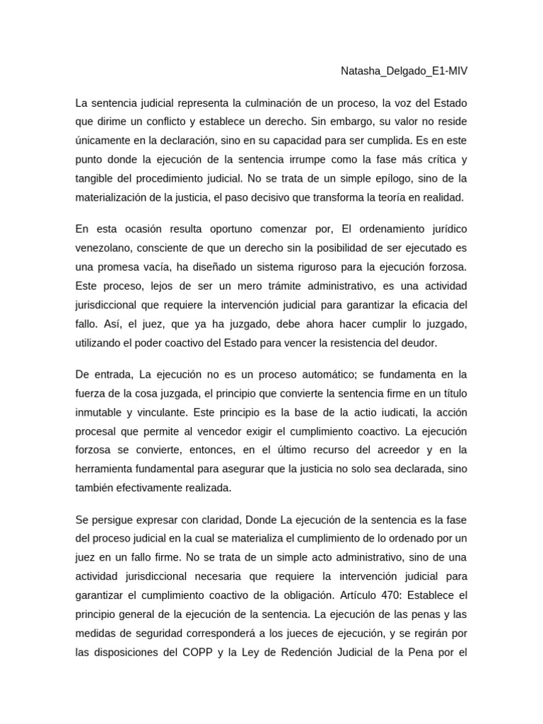 Ejecución de Sentencias en Venezuela | PDF | Sentencia (ley) | Res Judicata