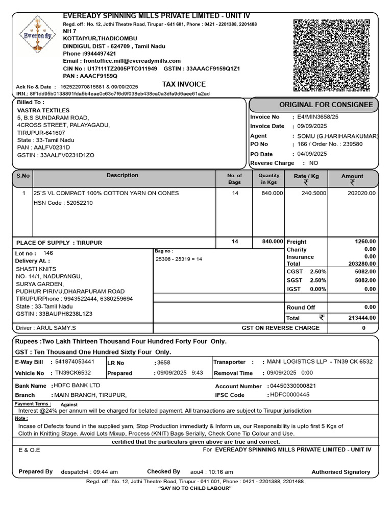 Vastra Textiles Invoice Summary | PDF | Payments