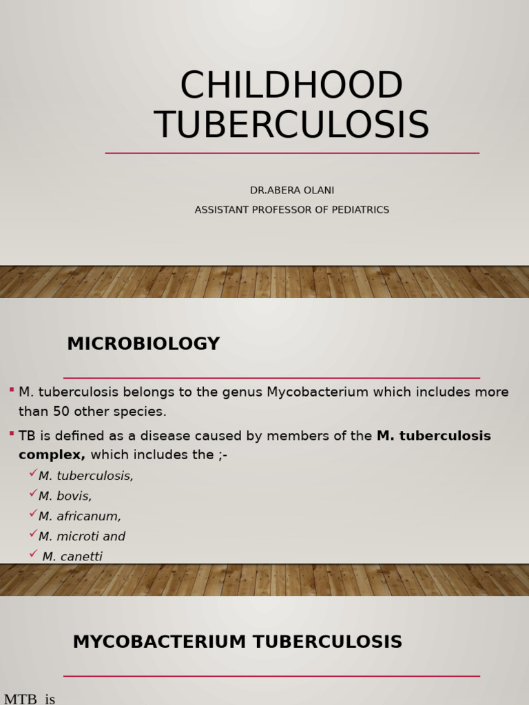 Pediatric Tuberculosis Overview | PDF | Tuberculosis | Respiratory Diseases