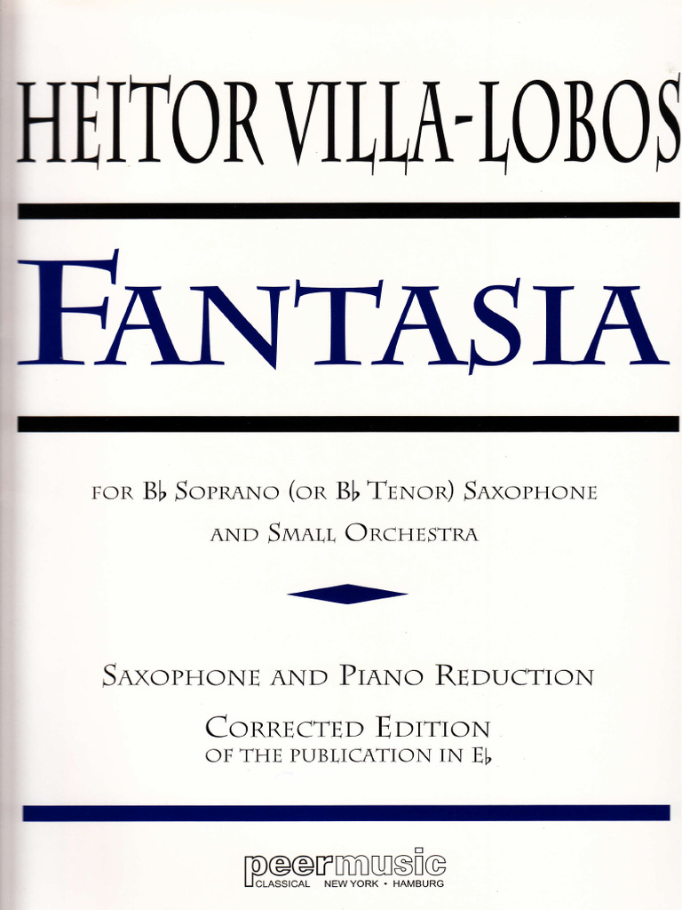 Villa-Lobos: Soprano Saxophone Fantasia | PDF | Woodwind Instruments ...