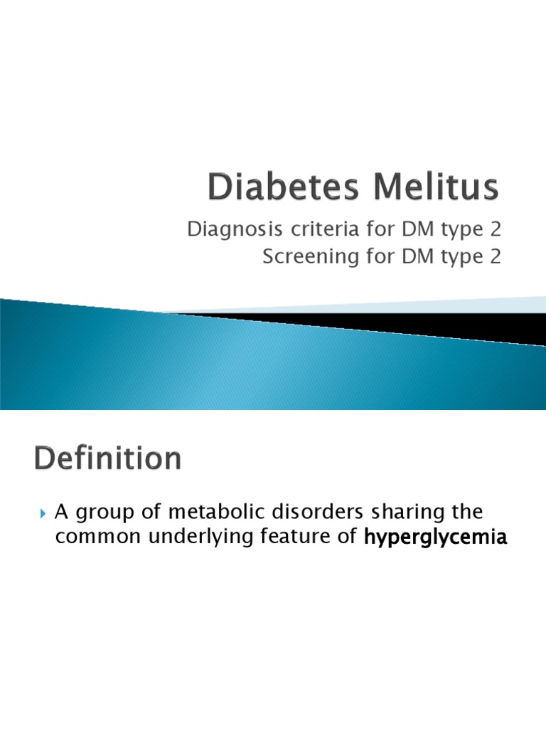Type 2 Diabetes Diagnosis and Screening Guide | PDF