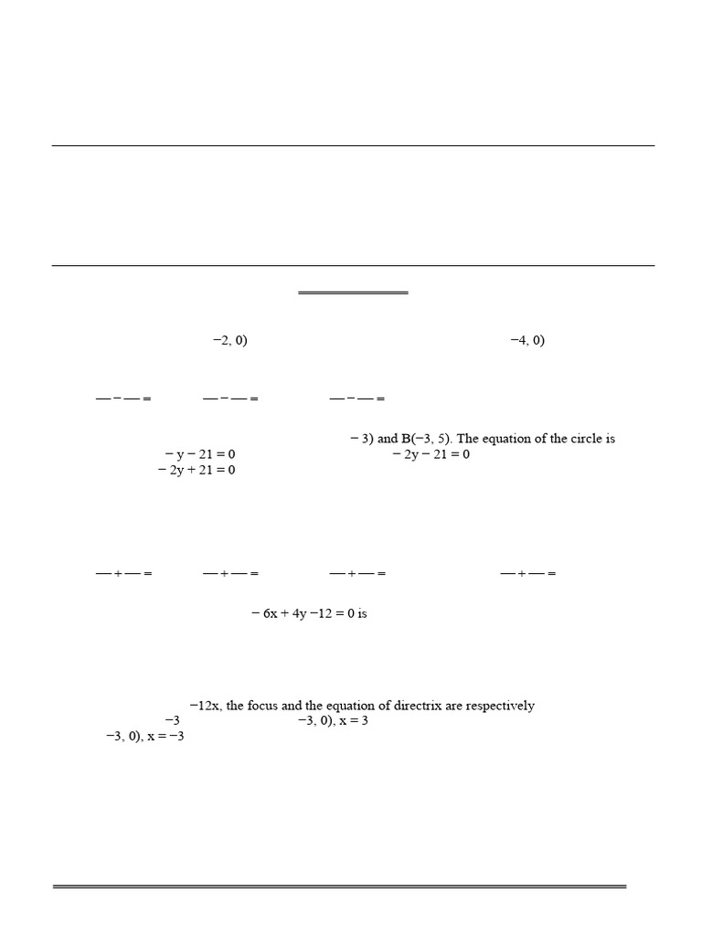 Chapter 10 Conic Sections | PDF | Ellipse | Analytic Geometry