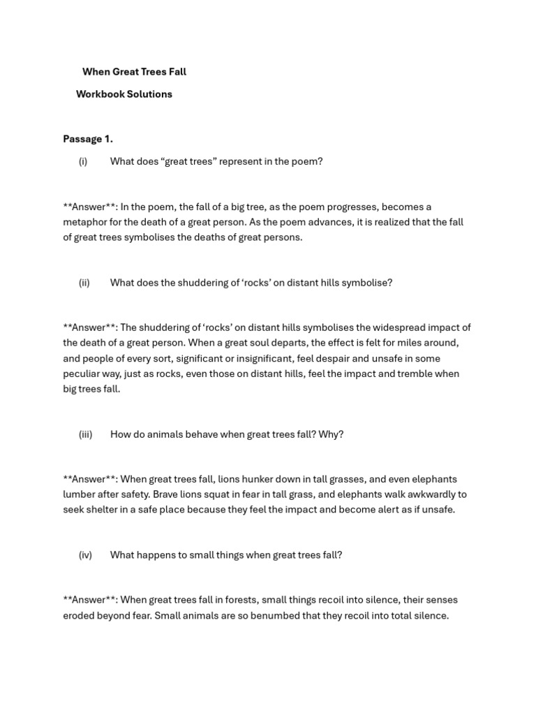 When Great Trees Fall - CL 10 | PDF | Soul | Mind