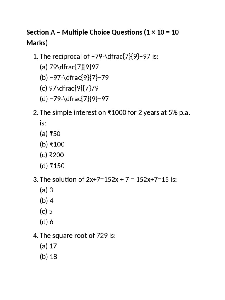 Math Practice Questions and Solutions | PDF | Elementary Geometry ...