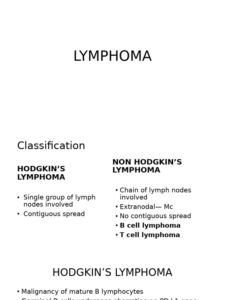 Lymphoma Types, Diagnosis, and Treatment | PDF | Lymphoma | Medical ...
