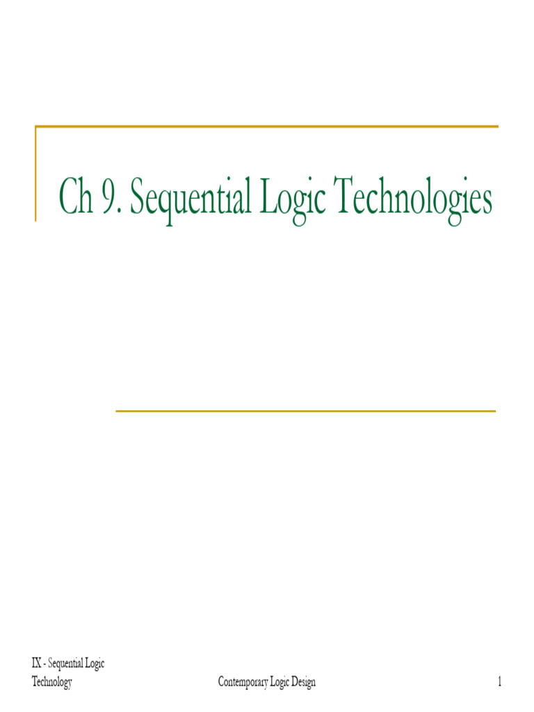 Sequential Logic Design Techniques | PDF | Logic Gate | Computing