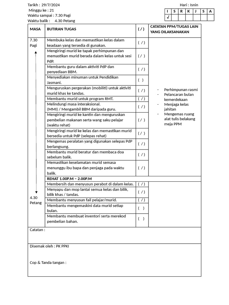Tugas Harian PPM Minggu 21-22 | PDF
