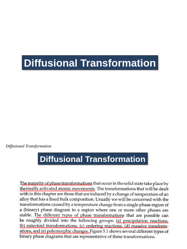 Understanding Diffusional Transformation | PDF | Homogeneity And ...