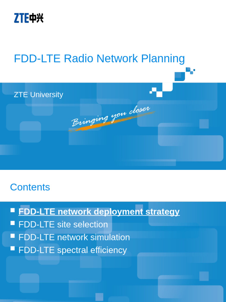 FDD-LTE Network Planning Guide | PDF | Lte (Telecommunication ...
