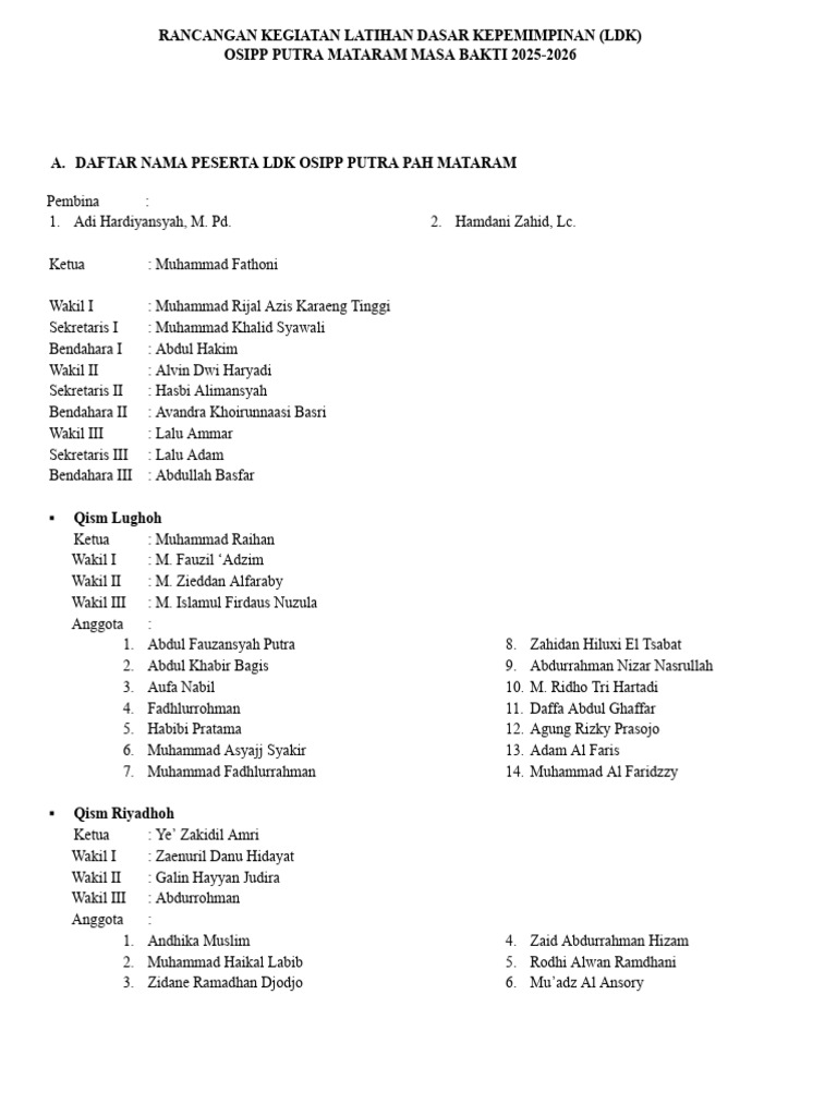 Rundown & Peserta | PDF