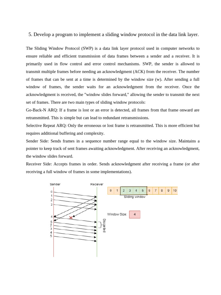 Implementing Sliding Window Protocol | PDF | Computer Network ...