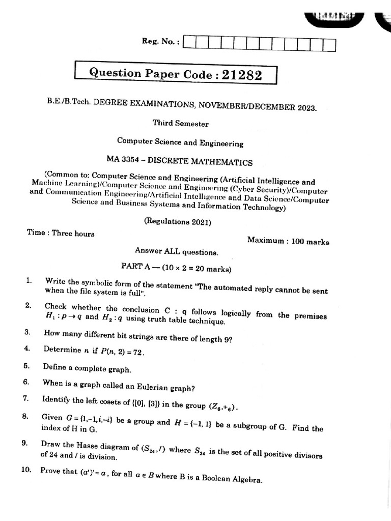It Maths 2023 | PDF