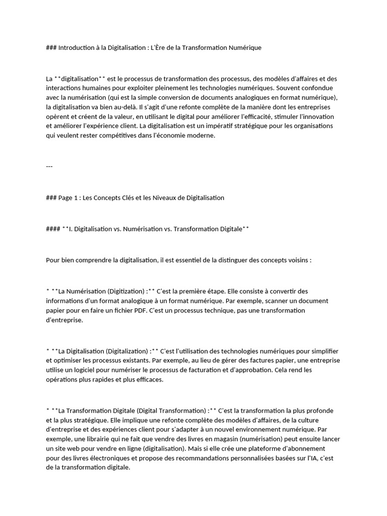 Comprendre la Digitalisation et ses Enjeux | PDF | Internet des objets ...