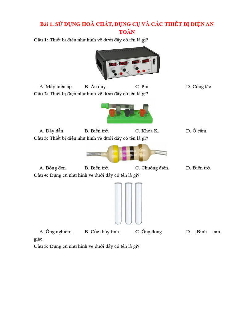 Ho CHT DNG C V CC Thit B in An Ton | PDF